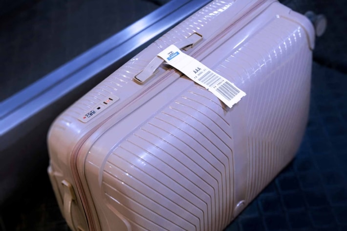 Suitcases on a trolley